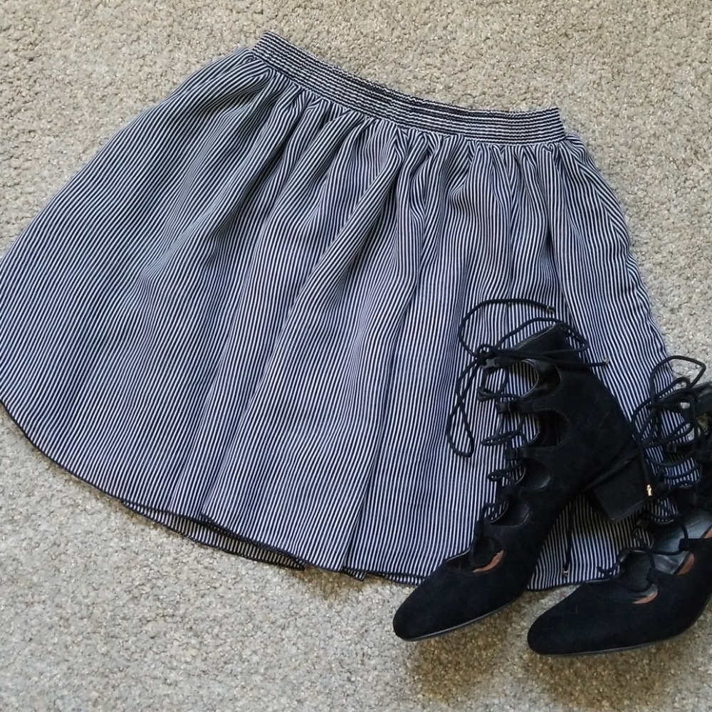 Black & White Pin Stripe Skirt